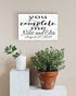 You Complete Me Wedding or Anniversary Gift Sign - Personalized with Names & Date