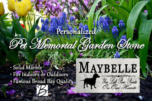 Dachshund Memorial Stone Personalized Dog Garden Rock Grave Marker Outdoor or Indoor