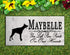 Doberman Pinscher Memorial Stone - You Left Paw Prints On Our Hearts