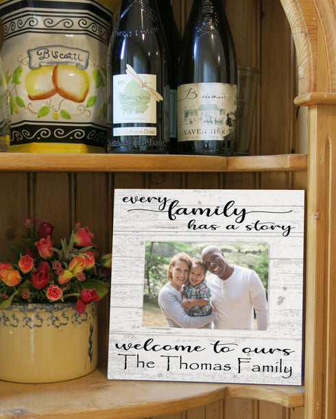 Every Family Has A Story Welcome To Ours Photo Frame Alternative with Printed Picture