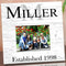 Family Frame With Name & Established Date Printed Picture on Solid Wood Wedding Gift