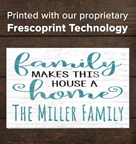 Family Makes This House A Home Sign With Custom Name