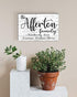 Hello Family Name Sign - Personalized Custom Farmhouse Style Home Decor