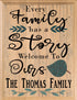 Personalized Family Name Sign - Every Family Has A Story - Custom Wood Art