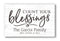 Family Name Sign Personalized Gift "Count your Blessings" - 16.5" x 10.5"