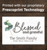Blessed and Grateful Sign - Personalized Custom Family Name Farmhouse Wall Art