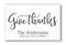 Family Name Sign Personalized Gift Farmhouse Decor "Give Thanks" Wood Quote Wall Art - 16.5" x 10.5"