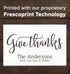 Give Thanks Sign - Personalized Custom Family Name Farmhouse Wall Art
