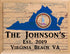 Personalized Virginia Family Name Sign - Custom Wood Home Sign
