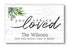 You Are So Loved Sign - Personalized Custom Family Name Farmhouse Wall Art
