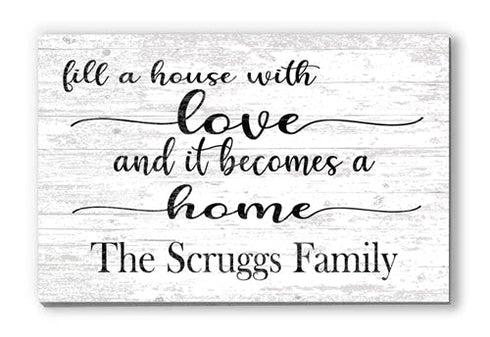 Farmhouse Family Name Sign Custom and Personalized