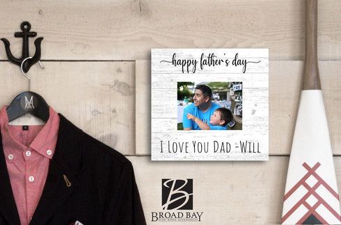 Father's Day Gift Picture Frame Printed Photo on Solid Wood