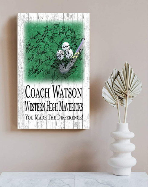 Field Hockey Coach Gift Personalized SIGNABLE Sign