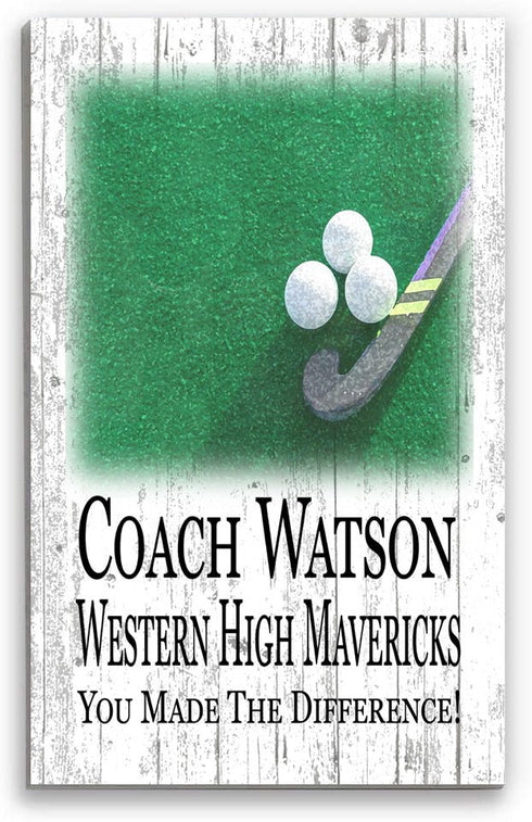 Field Hockey Coach Gift Personalized SIGNABLE Sign
