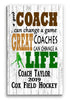 Field Hockey Coach Gift Plaque - Personalized Custom Wood Award