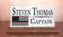 Firefighter Desk Nameplate - Thin Red Line Flag Custom Marble Name Plate Gift