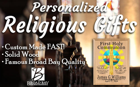 First Communion Keepsake Plaque - Personalized Wood Gift