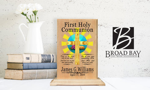 First Communion Gift Personalized 1st Holy Communion Plaque for Boys or Girls