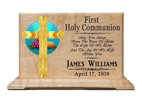 First Communion Gift Plaque Personalized 1st Holy Communion Gift Idea for Boys or Girls