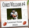 Football Award Recognition Photo Plaque - Season Year End Gift for Player, Coach or MVP