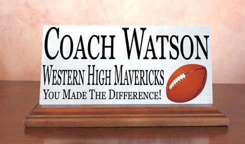 Football Coach Gift Plaque Custom Team Appreciation Award For Great Coaches