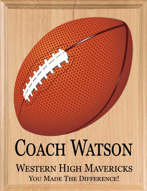 Football Coach Gift Plaque Signable by Team For Great Coaches