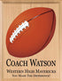 Football Coach Gift Plaque Signable by Team For Great Coaches