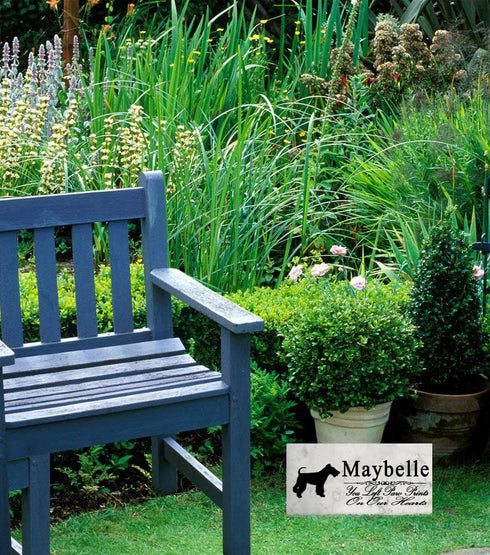 Fox Terrier Memorial Stone Personalized Garden Rock Grave Marker Outdoor or Indoor