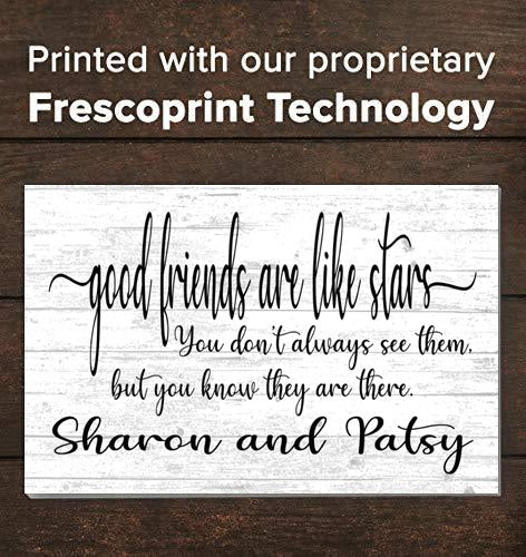 Friend Gift Personalized Sign - Solid Wood - Custom Names