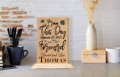 From This Day Forward Wedding Gift Personalized Anniversary Gift With Couple's Names & Date