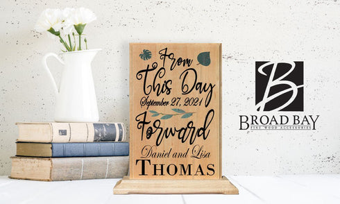 From This Day Forward Wedding Gift Personalized Anniversary Gift With Couple's Names & Date