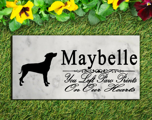 German Pinscher Memorial Stone Personalized Dog Garden Plaque Grave Marker Outdoor or Indoor