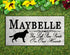 German Shepherd Memorial Stone - You Left Paw Prints On Our Hearts