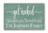 Get Naked Bathroom Sign - Personalized Funny Decor with Family Name