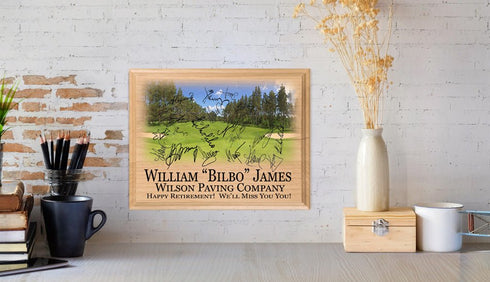 Golf Theme Retirement Plaque