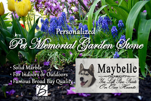 Husky Memorial Stone Personalized Garden Plaque Grave Marker Outdoor or Indoor
