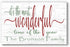 Personalized It's The Most Wonderful Time Of The Year Christmas Sign - Custom Family Name