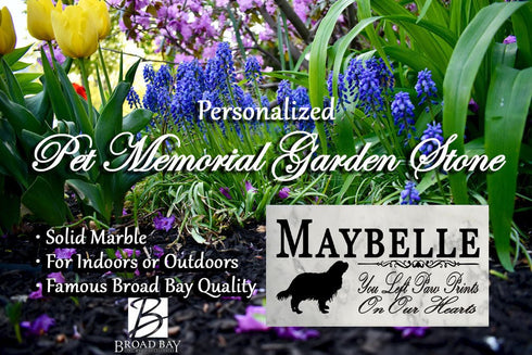 King Charles Spaniel Memorial Stone Personalized Garden Rock Grave Marker Outdoor or Indoor