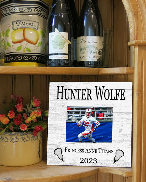 Lacrosse Player Award Photo Plaque - Senior Gift or MVP Recognition Trophy