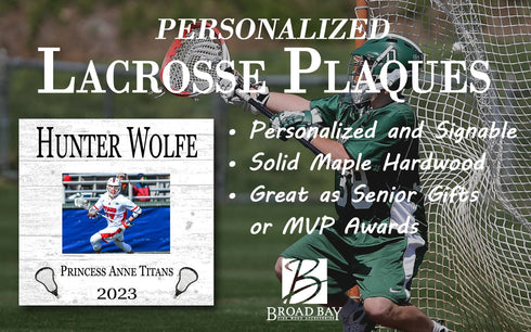 Lacrosse Player Award Photo Plaque - Senior Gift or MVP Recognition Trophy