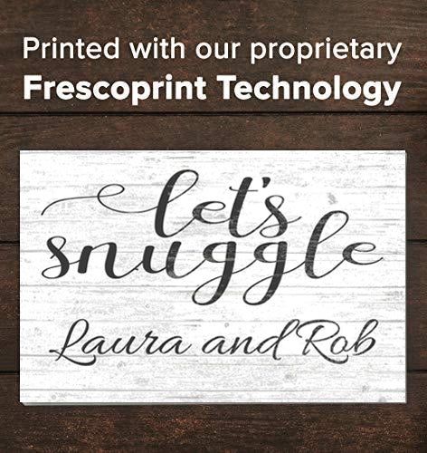 Let's Snuggle Sign Personalized Romantic Gift Anniversary or Wedding Present