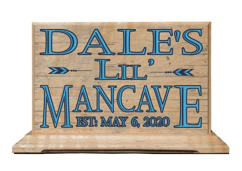 Little Man Cave Sign Personalized Gift For Boys - Nursery Decor or Boy's Room Decoration