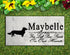 Long Haired Dachshund Memorial Stone - Custom Personalized Marble Marker
