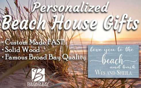 Personalized Beach Love Sign – “Love You to the Beach and Back” | Custom Couple’s Coastal Wall Art
