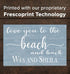 Personalized Beach Love Sign – “Love You to the Beach and Back” | Custom Couple’s Coastal Wall Art