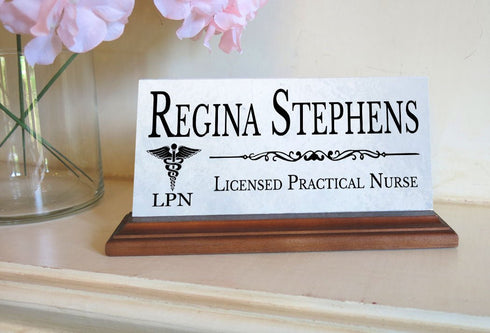 LPN Nurse Nameplate Gift - Licensed Practical Nurse Name Plate for Nurses