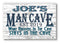 Personalized Man Cave Gift – Custom Wood Sign with Name & Est. Year | Funny Cave Decor for Him