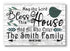 Personalized Sign - May The Lord Bless This House And All Who Enter - Large Wood