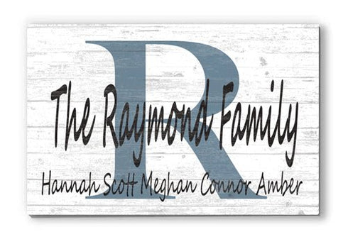 Monogram Family Name Sign Custom With Est. Date or Family Member Names