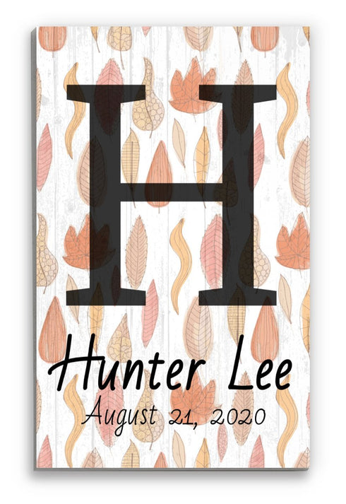 Monogram Name Sign for Baby Boy or Girl Nursery or Child's Room